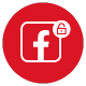 Facebook logo with lock icon