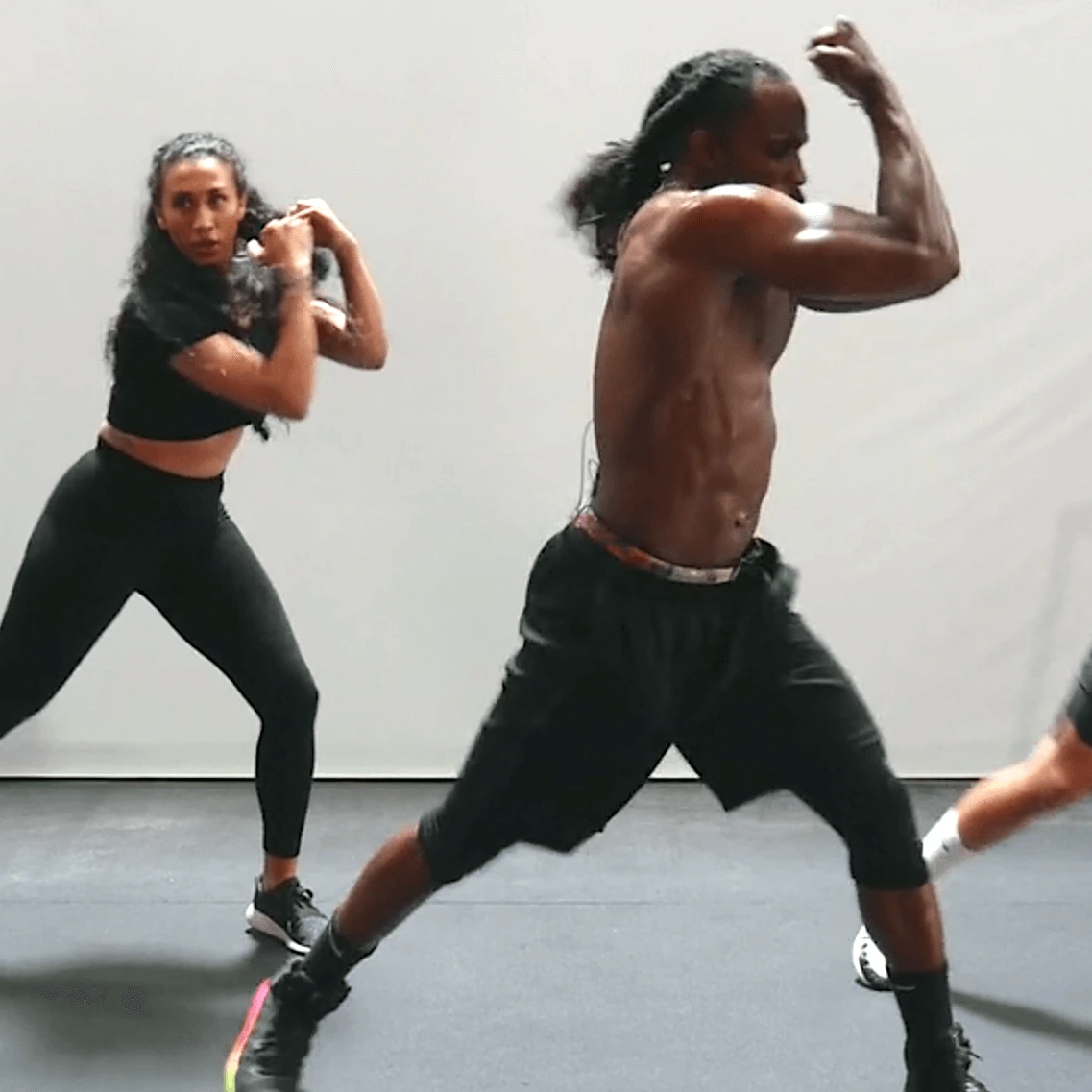 Instructor teaching a dance class