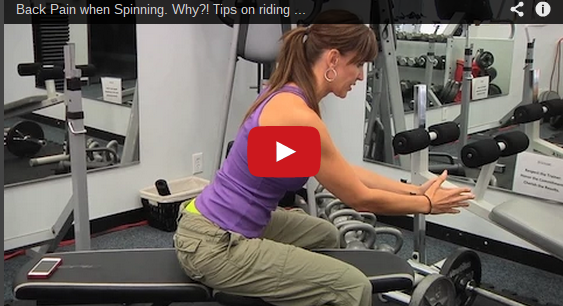 A still shot of a YouTube video about Spinning® without back pain.