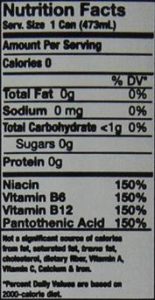 hi ball nutrition facts