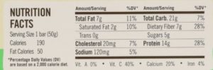 oatmega nutrition facts