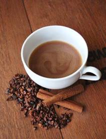 coffee with cacao and cinnamon