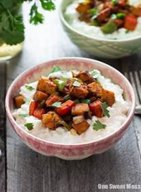 cottage cheese and sweet potato