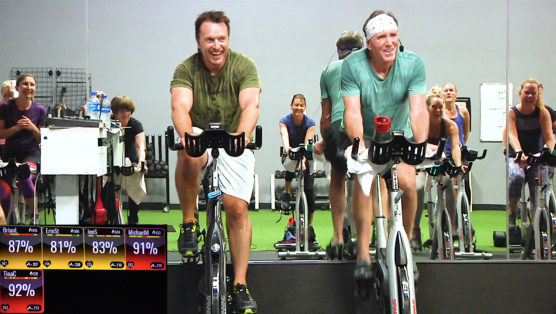 one hour on-line indoor cycling class Cycling Shoots & Ladders
