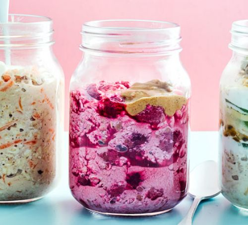 PB & J Overnight Oats