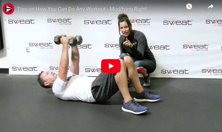 exercise modifications trainer tip video