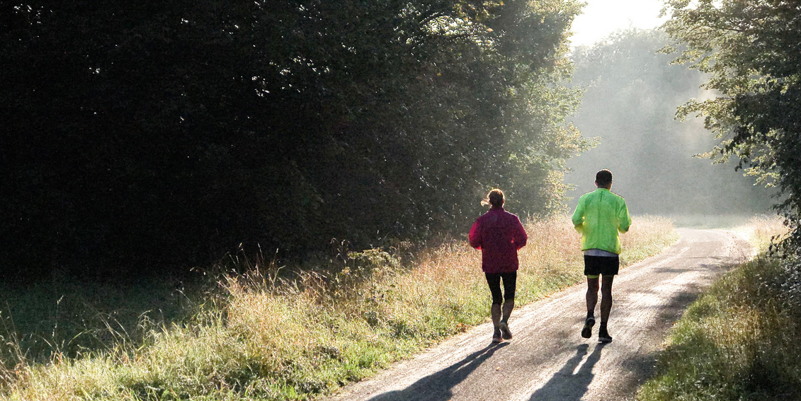 running on trail