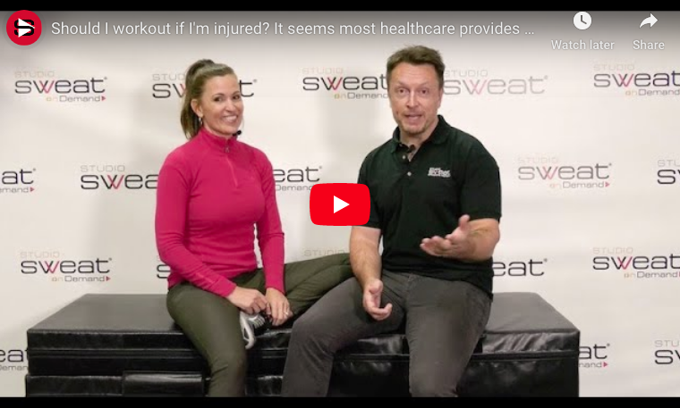 should i workout if I'm injured trainer tip video