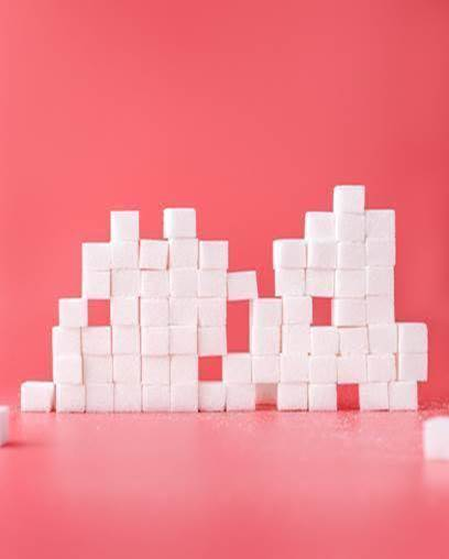 stacked sugar cubes