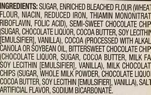 food label ingredients
