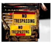 no trespassing sign