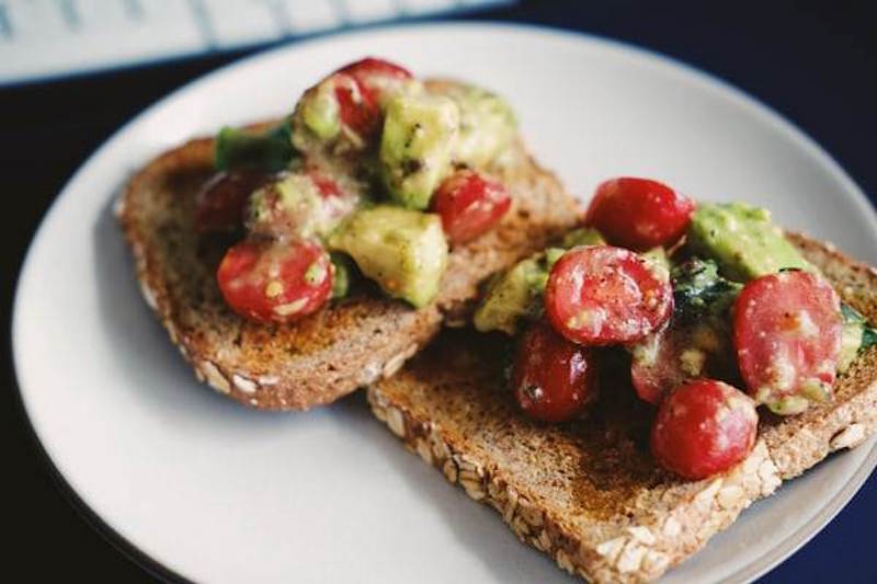 healthy toast breakfast