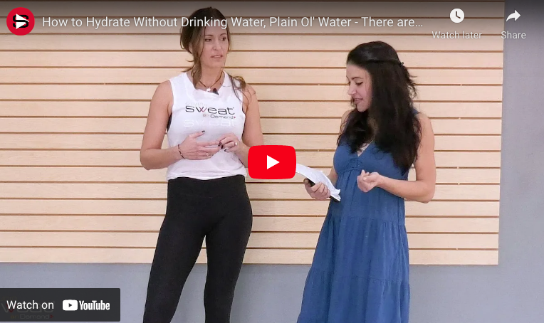 How to Hydrate Without Drinking Water, Plain Ol' Water - There are ways, but not shortcuts trainer tip video