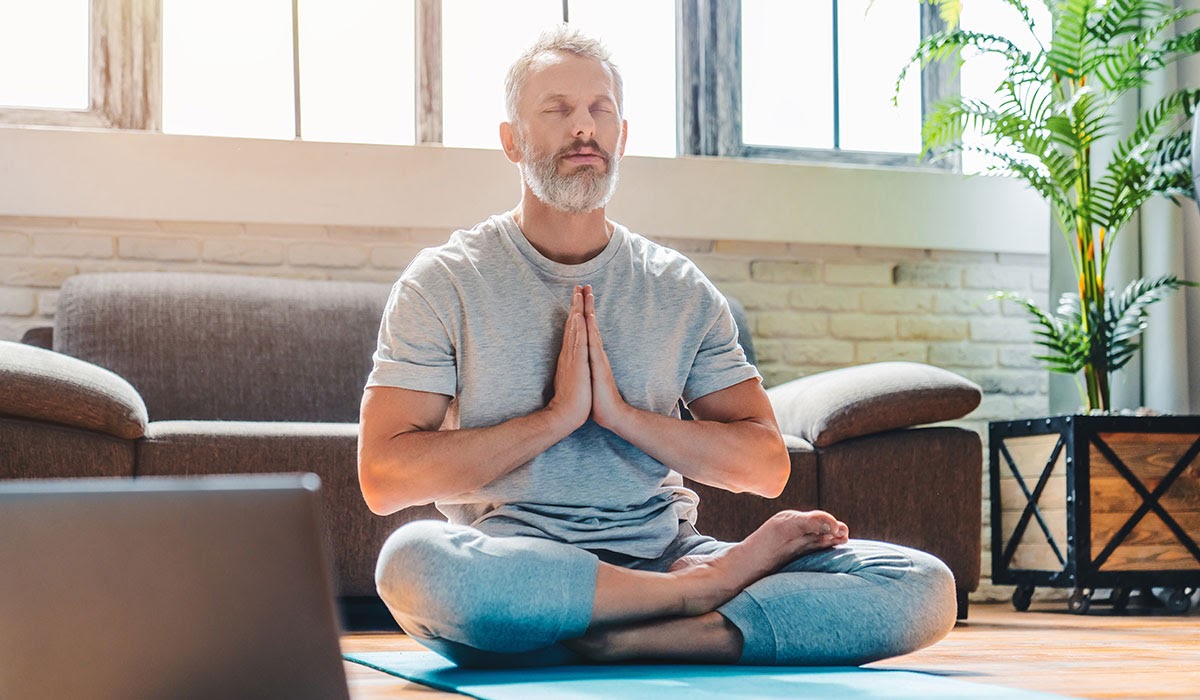 man in meditation