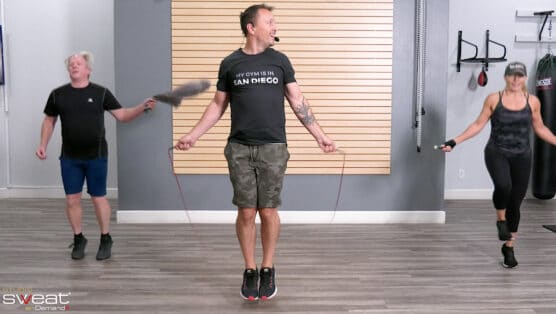 warm-up with a jump rope Skip, Hop & Jump Warm-Up