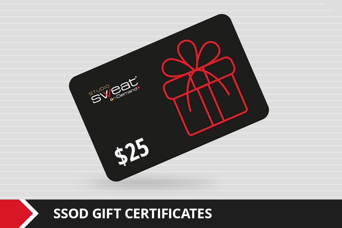 Image of Studio SWEAT onDemand virtual fitness classes gift certificates.
