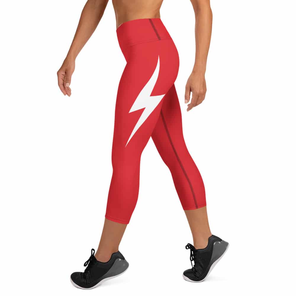 Zen Warrior Capri Yoga Pant - Red Flash