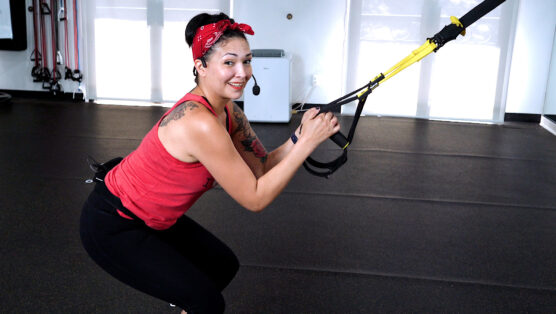 body sculpting and stretch workout with TRX straps 20/10 TRX Sculpt to Stretch