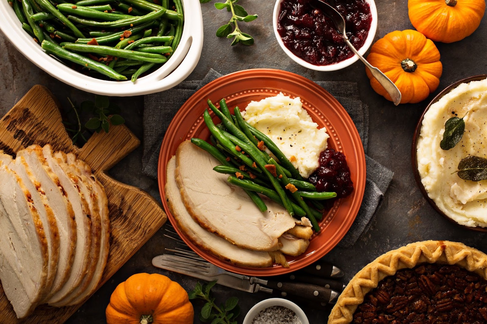 Image of a thanksgiving plate with extra turkey slices