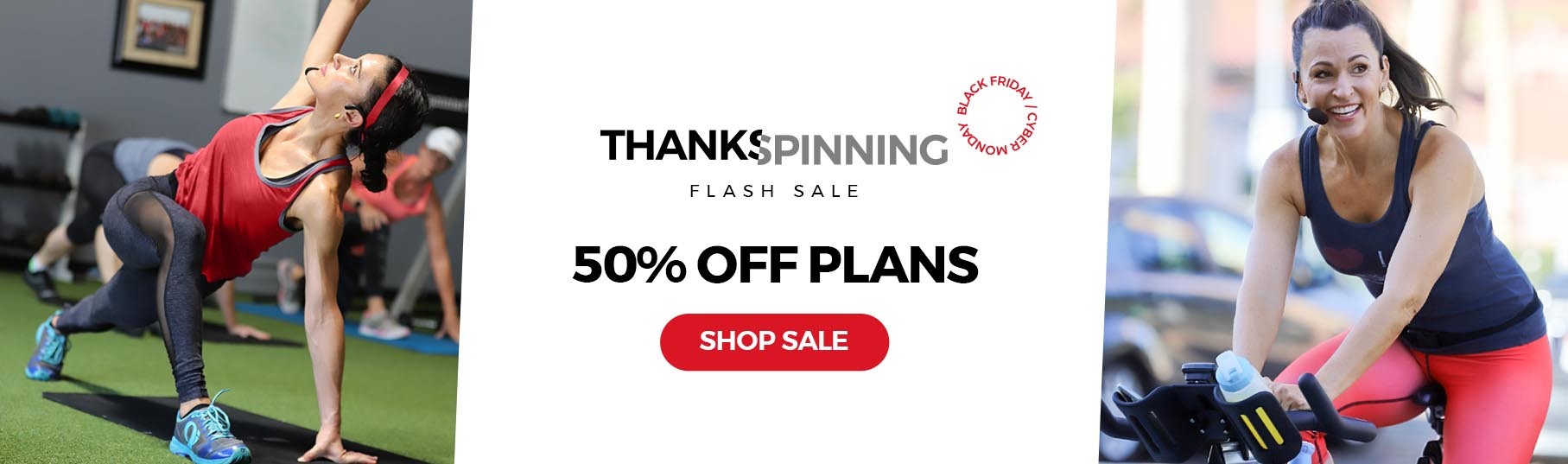 Shop Our THANKSSPINNING SALE SUPER SALE and Get Unlimited Access to Studio SWEAT onDemand Indoor Cycling and Training workouts from home!