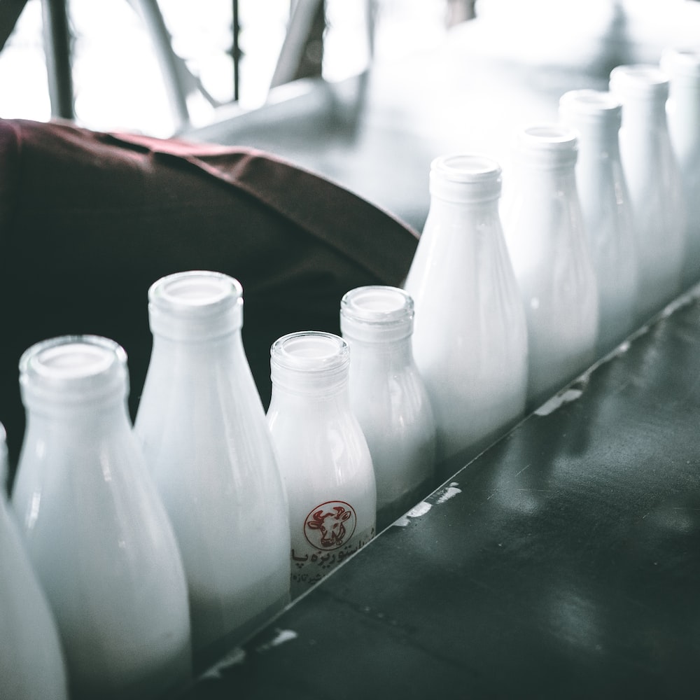 bottles of dairy