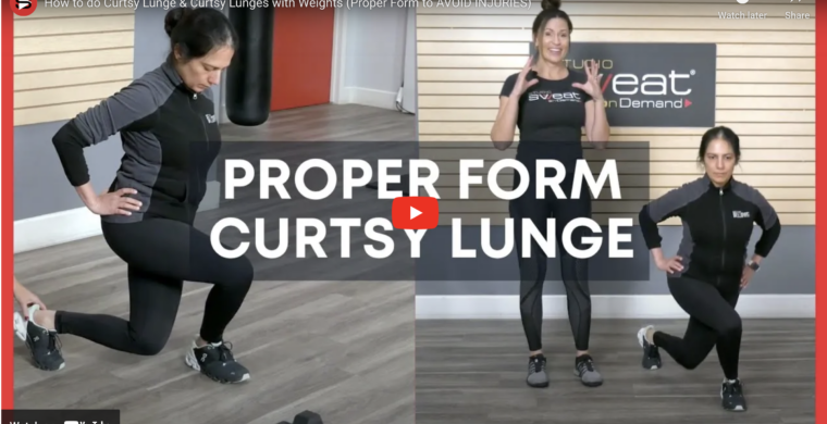 How to do Curtsy Lunge & Curtsy Lunges with Weights youtube