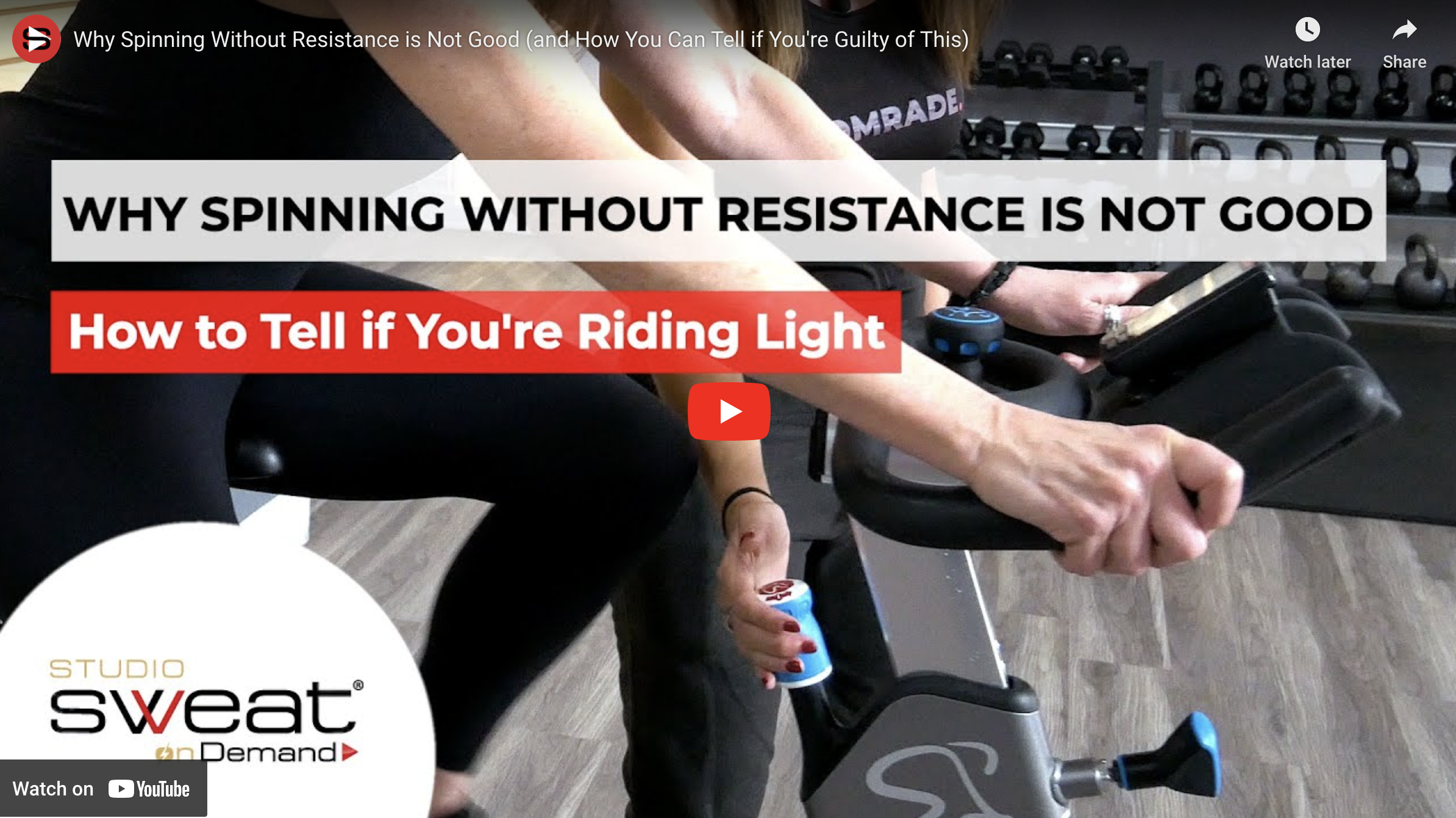 Why Spinning Without Resistance is Not Good!