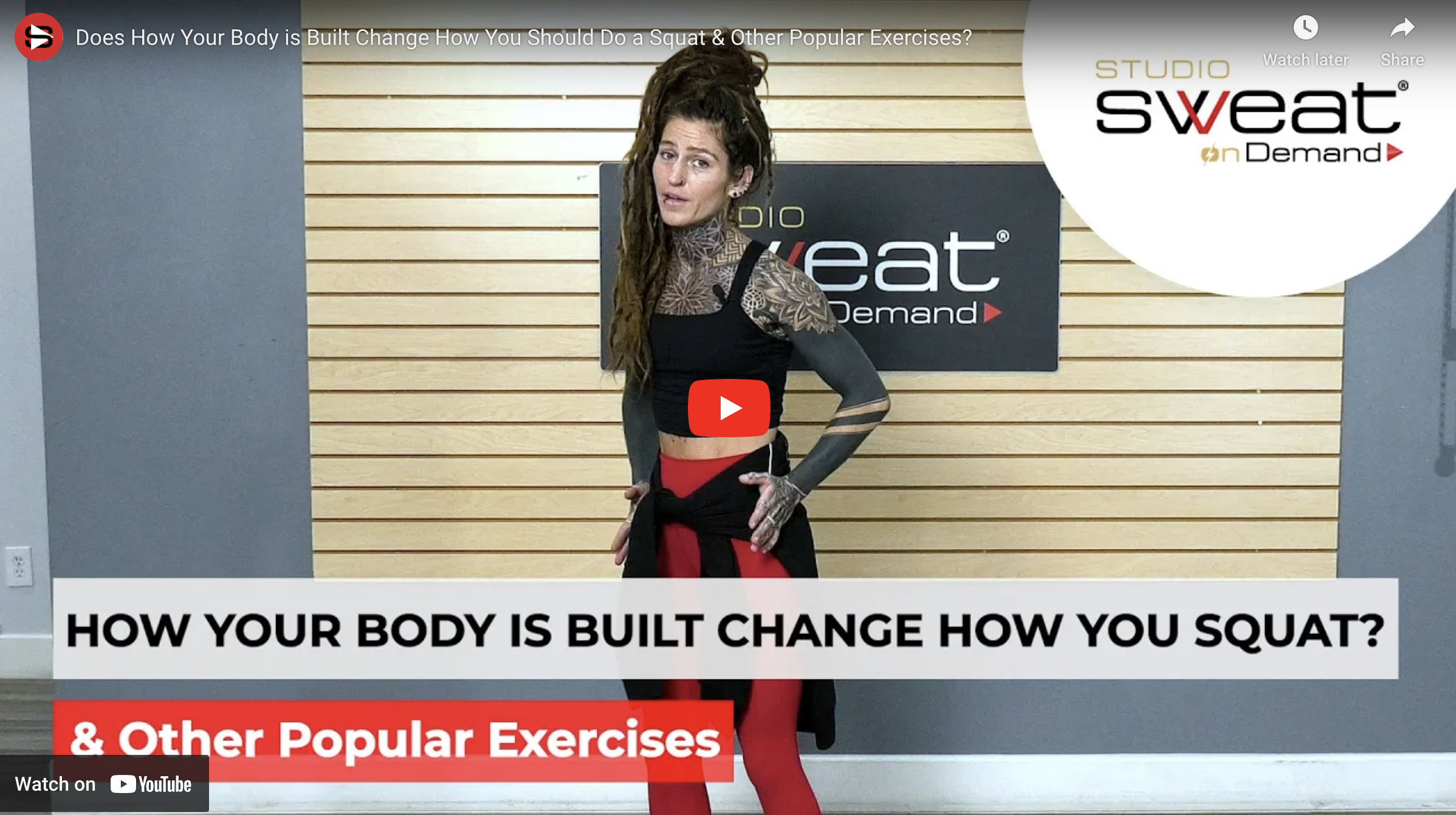 Does How Your Body is Built Change How You Should Do a Squat & Other Popular Exercises trainer tip video