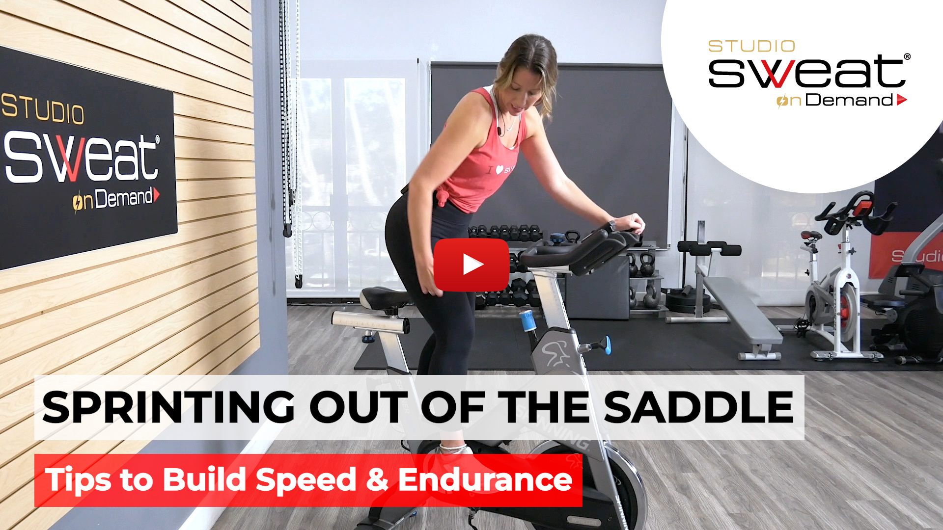 How to build endurance to sprint out of the saddle in Spin class!! YT play button