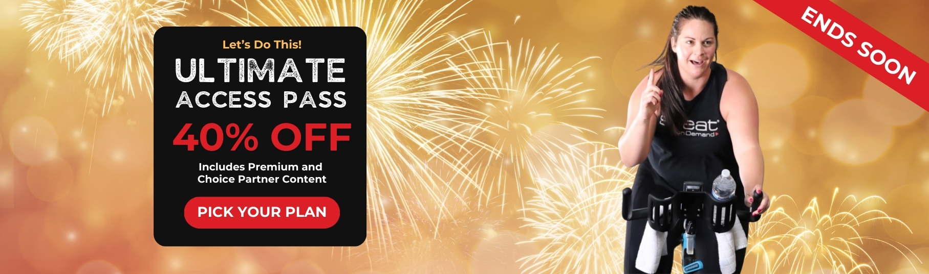 Shop Our YOU YEAR SALE SUPER SALE and Get Unlimited Access to Studio SWEAT onDemand Indoor Cycling and Training workouts from home!