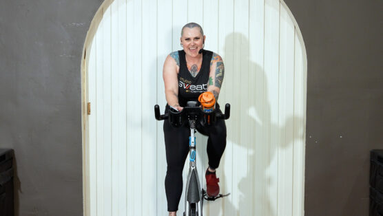 grounding and feel-good movement and cycle class Mindful Miles with AJ
