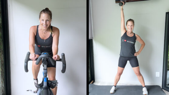 online cycle and core workout Pedal & Plank